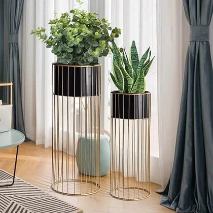 HMY HANDICRAFTS New Modern Iron Metal Votik Planter for Home Living Room Office Bedroom Display Plant Stand Tall Indoor Plant Stand with Planter Pot HMY HANDICRAFTS New Modern Iron Metal Votik Planter for Home Living Room Office Bedroom Display Plant Stand Tall Indoor Plant Stand with Planter Pot