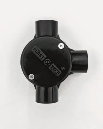 3 way Black PVC junction box 3 way Black PVC junction box