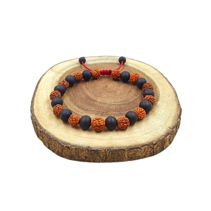 Karungali + 5 Face Rudraksham Bracelet