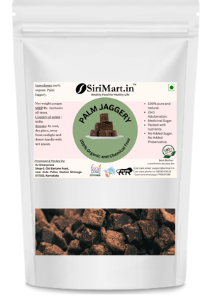 Sirimart Organic Palm Jaggery, 450gm | Handmade With Fresh | Made in small batches | Pure Adultration Free with No Added
