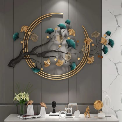 AZMA EXPORTS Tree Leaf Metal Wall Art, Metal Wall Decor For Living Room metal wall artifacts for home, Metal Wall-Mounted Sculpture, 110x68cm-Multicolor AZMA EXPORTS Tree Leaf Metal Wall Art, Metal Wall Decor For Living Room metal wall artifacts for home, Metal Wall-Mounted Sculpture, 110x68cm-Multicolor