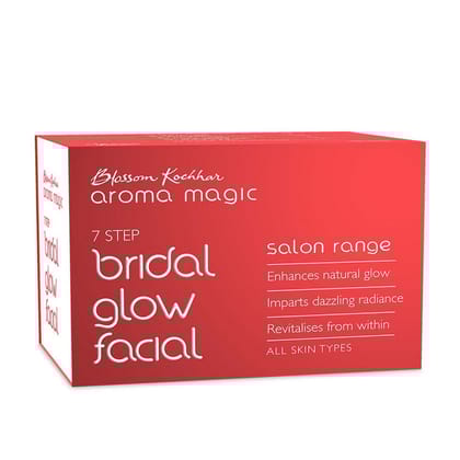Aroma Magic 7 Step Bridal Glow Facial Kit Salon Range (All Skin Types) (90ml + 100g)