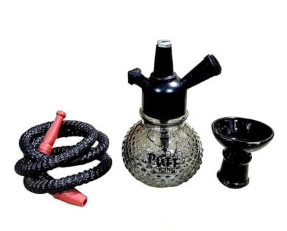 PUFF KING Hookah Pot Set Designer Glass Sheesha Hookah for Flavour ( DANA28-LUSTRblk) 8 inch Glass Hookah (Black) PUFF KING Hookah Pot Set Designer Glass Sheesha Hookah for Flavour ( DANA28-LUSTRblk) 8 inch Glass Hookah (Black)