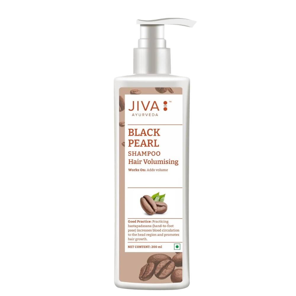 Jiva Black Pearl Shampoo - Hair Volumising - Nourishes Hair and Scalp - 200 ml - Pack of 1