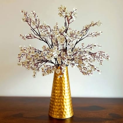 Trendz International 9 Inch Metal Flower Vase for Home Decor Flower Vase - Metal Vase for Living Room - Polished Pure Metal Table Vase