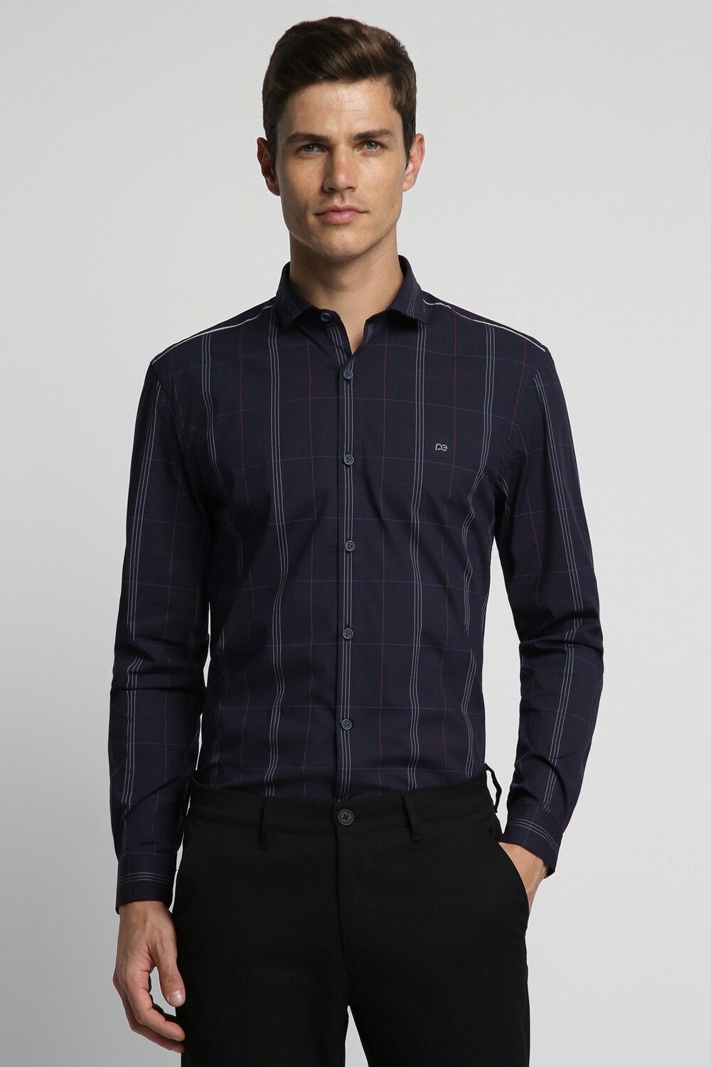 Men Purple Super Slim Fit Formal Full Sleeves Formal Shirt