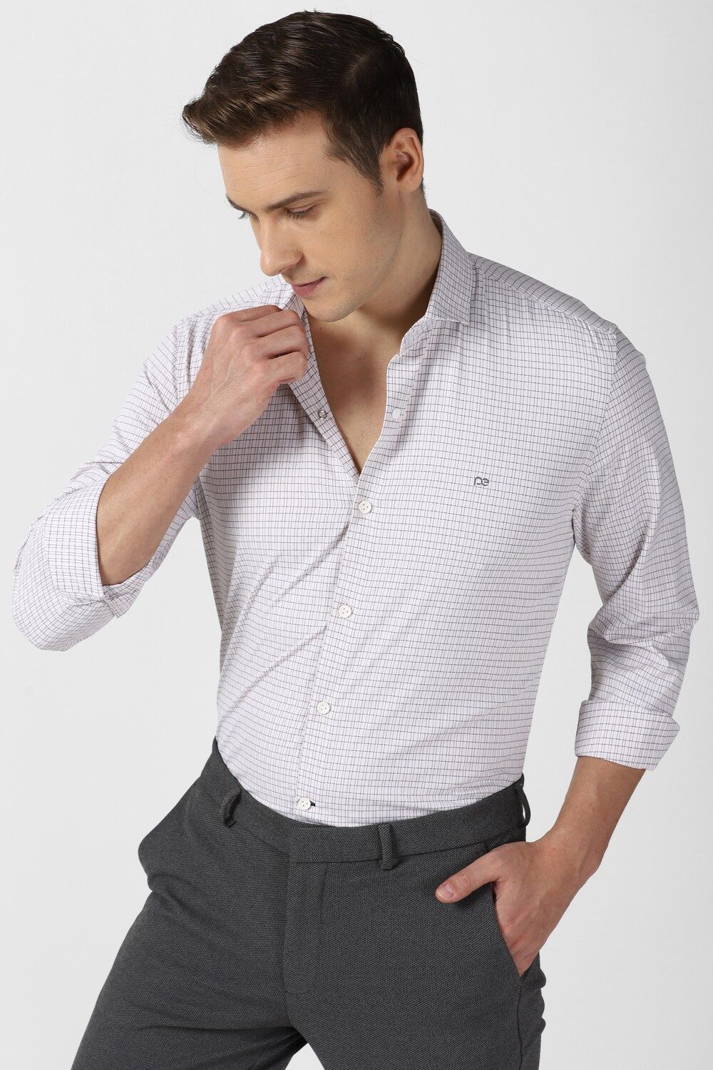Men White Super Slim Fit Formal Full Sleeves Formal Shirt