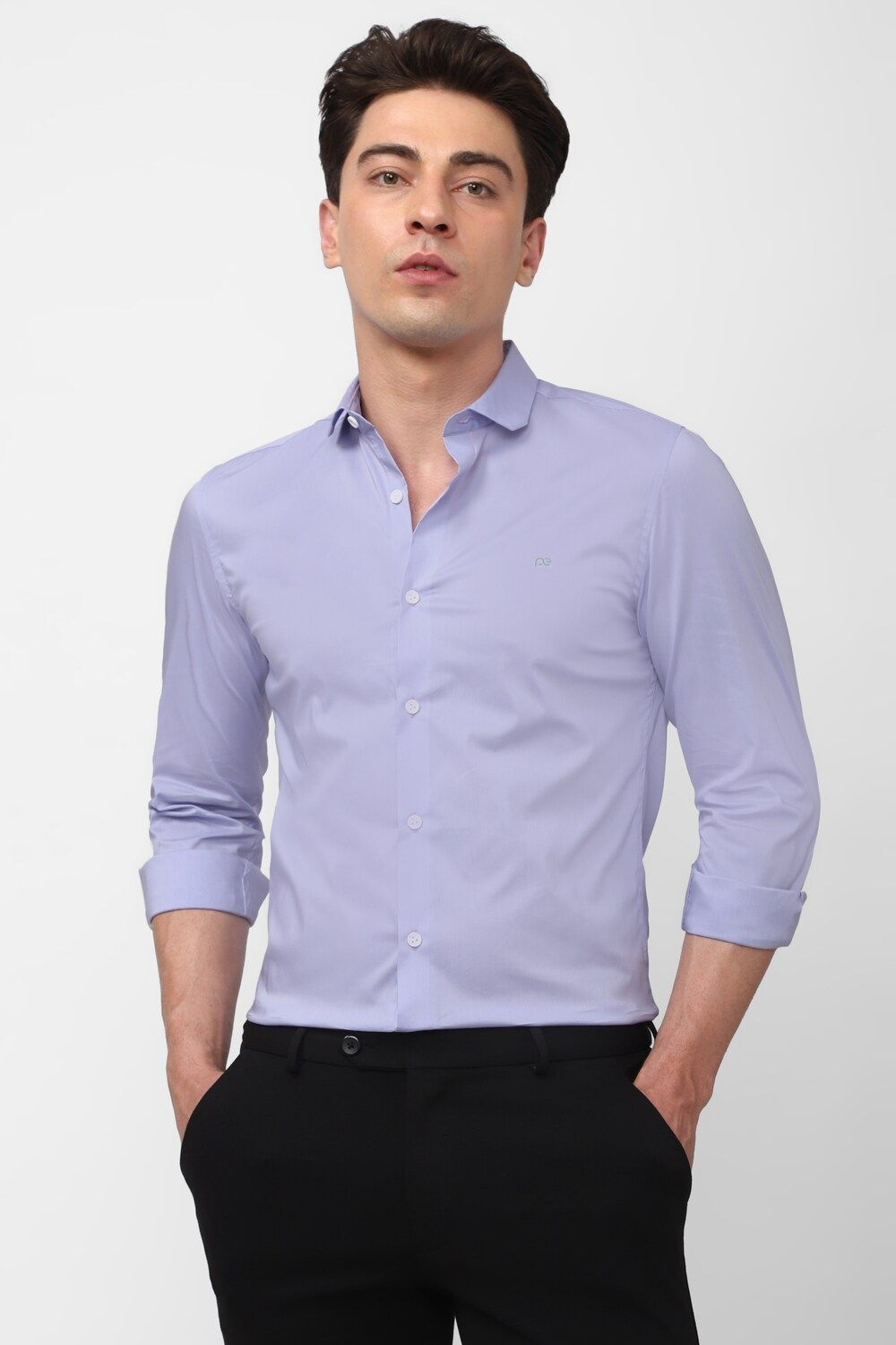 Men Purple Super Slim Fit Formal Full Sleeves Formal Shirt