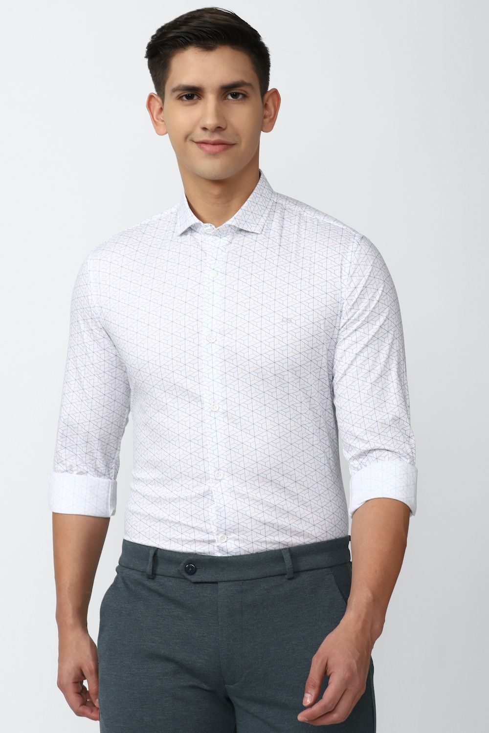 Men White Super Slim Fit Formal Full Sleeves Formal Shirt