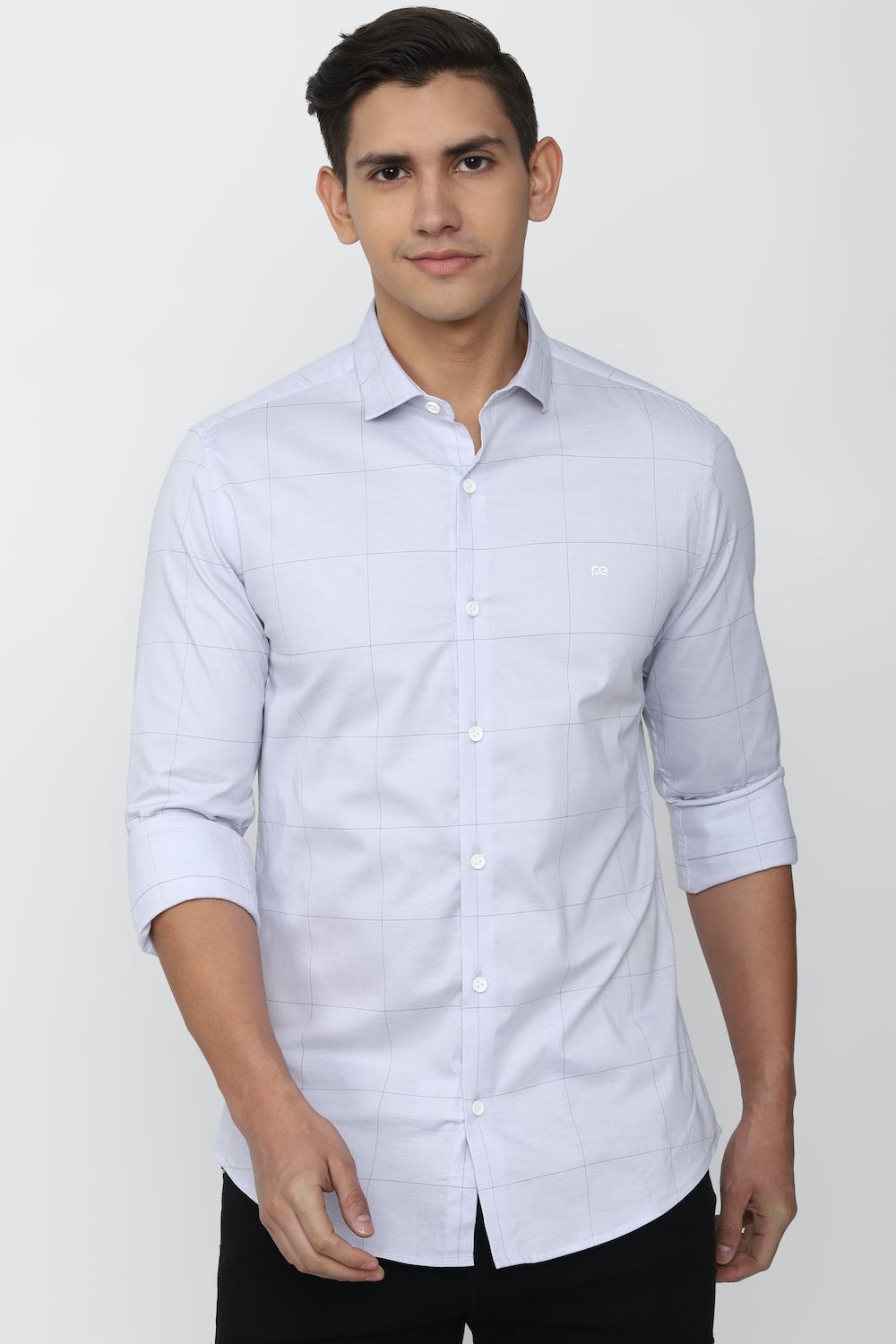 Men Blue Super Slim Fit Formal Full Sleeves Formal Shirt