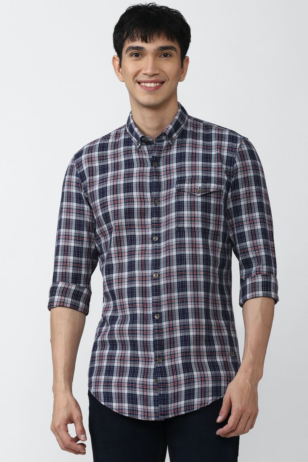 Men Multi Super Slim Fit Solid Full Sleeves Casual Shirt