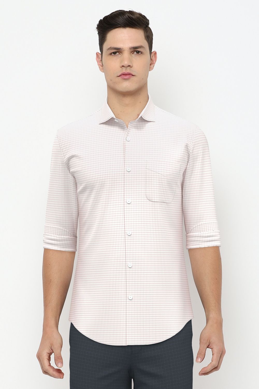 Men White Regular Fit Formal Full Sleeves Formal Shirt