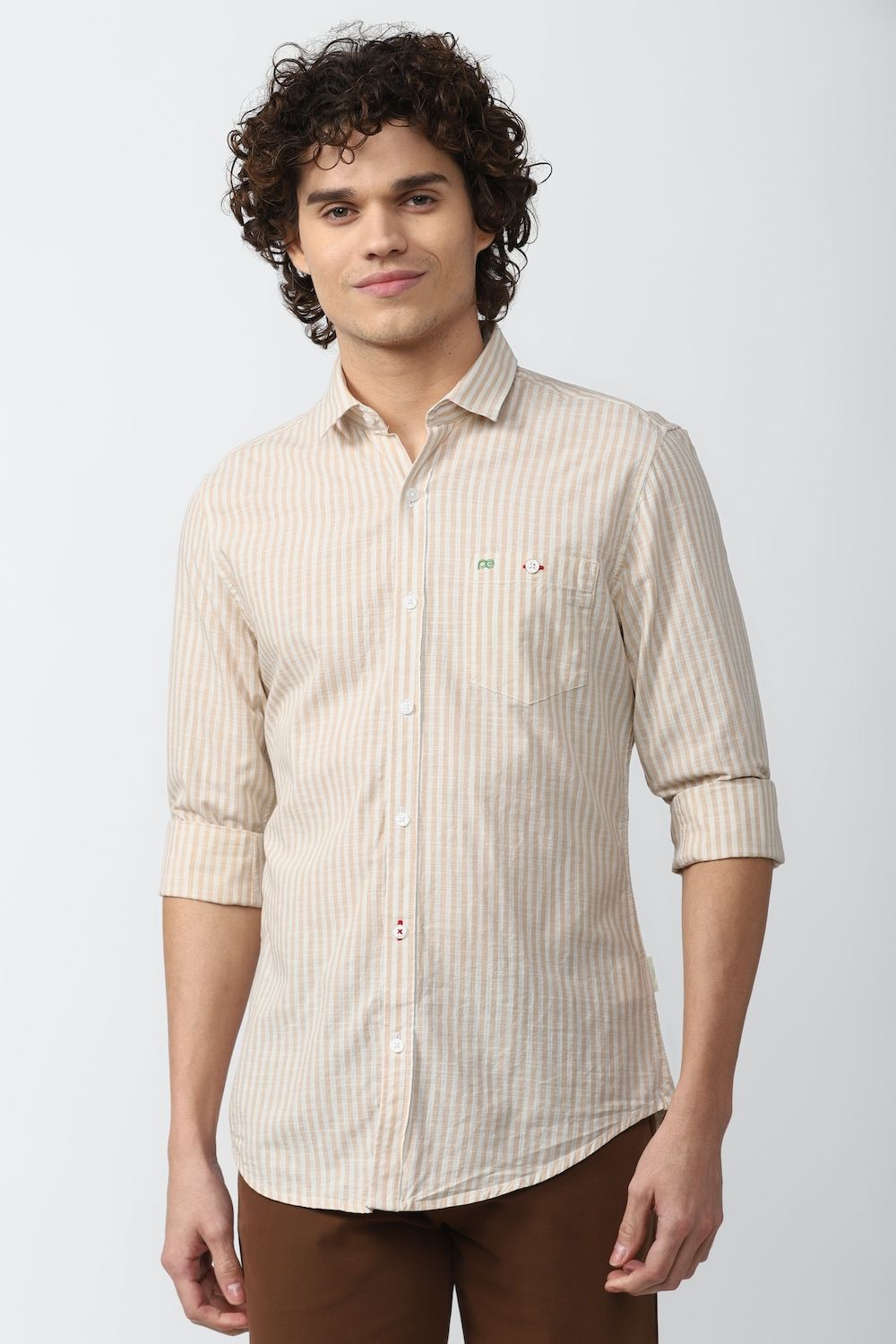 Men Multi Super Slim Fit Stripe Full Sleeves Casual Shirt