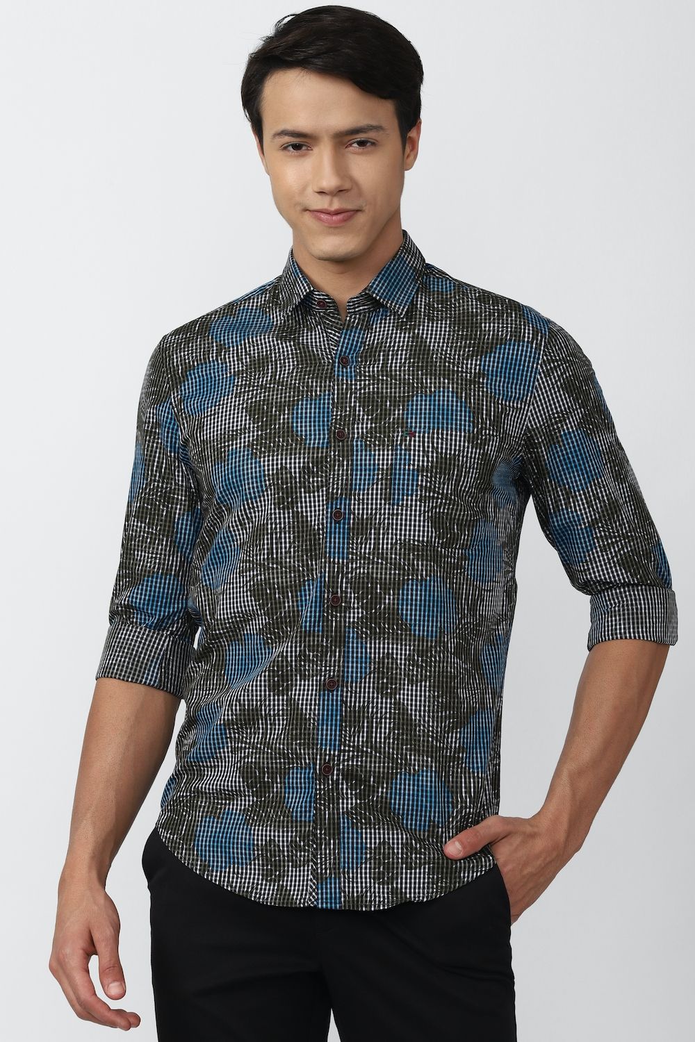 Men Multi Super Slim Fit Print Full Sleeves Casual Shirt