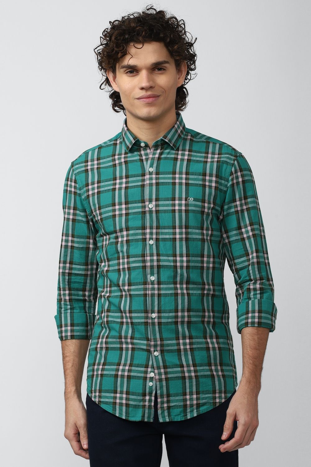 Men Multi Super Slim Fit Check Full Sleeves Casual Shirt