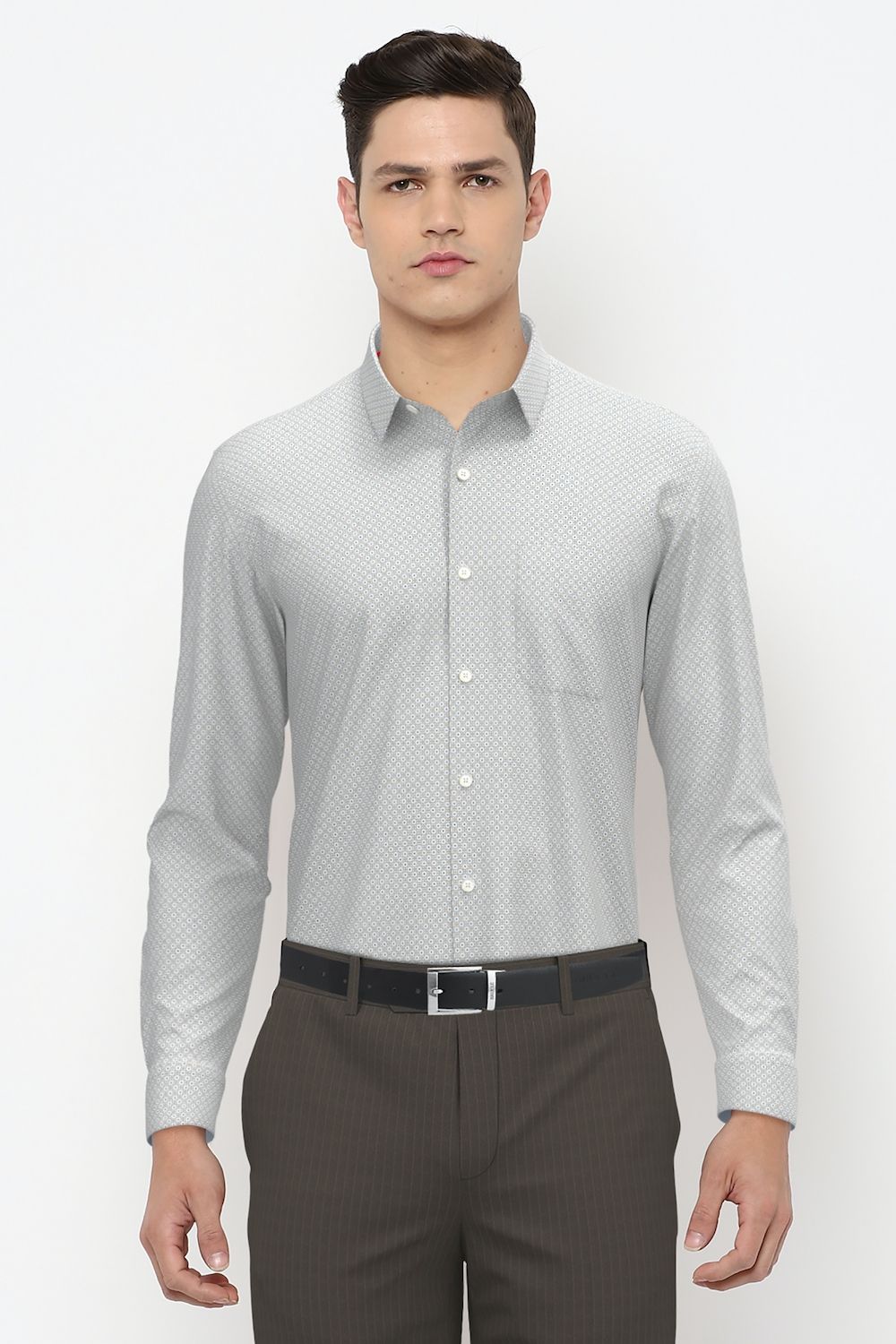 Men White Regular Fit Formal Full Sleeves Formal Shirt