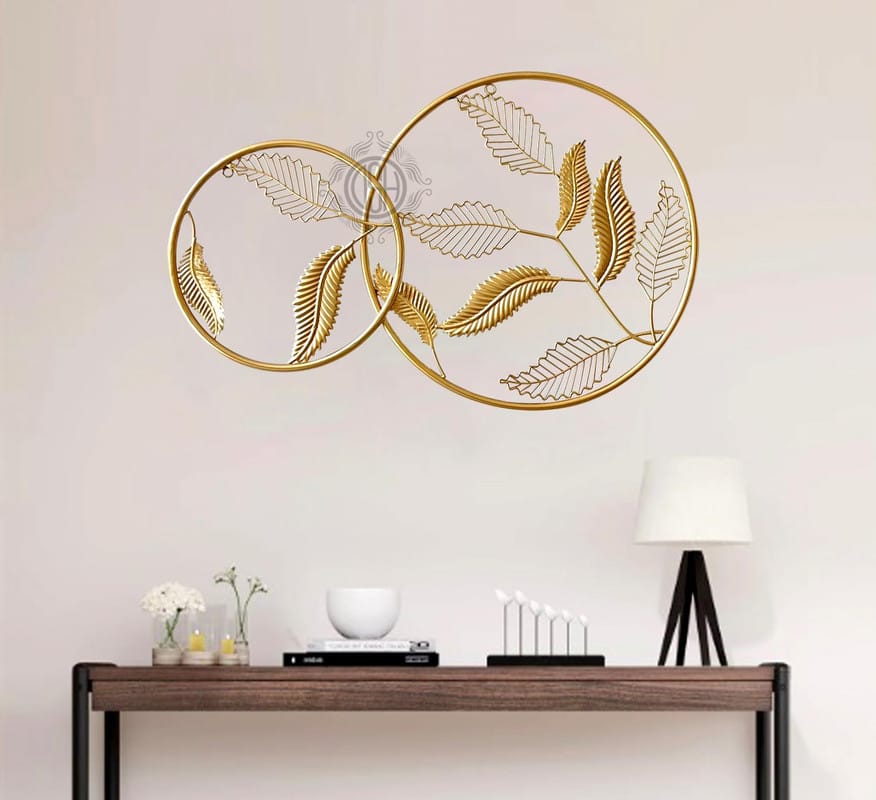 Metal Handcrafted Wall Hanging Wall Decor (24X16 Inch) Wall Art For Home Decoration. (iWART-24-gold)