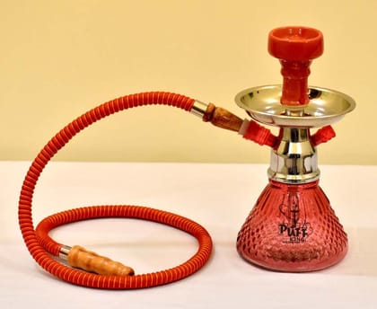 Puff King Hookah Pot Set with Metal Silver Stem Stylish Hookah for Flavour Decorative Hookha. (PTITEnewSML-RED) Puff King Hookah Pot Set with Metal Silver Stem Stylish Hookah for Flavour Decorative Hookha. (PTITEnewSML-RED)