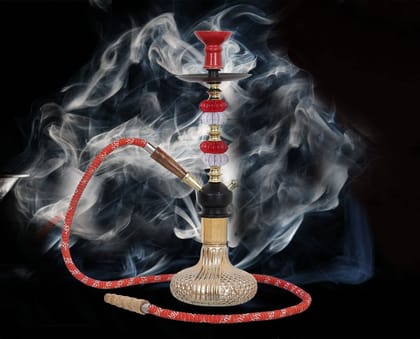 Puff King Hookah Pot Designer Stylish Russian Hukkah Glass Pot Set for Flavour Home Decor and Refreshment. (Red) Puff King Hookah Pot Designer Stylish Russian Hukkah Glass Pot Set for Flavour Home Decor and Refreshment. (Red)