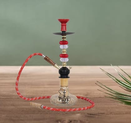 Puff King Hookah Pot Designer Stylish Russian Hukkah Glass Pot Set for Flavour Home Decor and Refreshment. (Red) Puff King Hookah Pot Designer Stylish Russian Hukkah Glass Pot Set for Flavour Home Decor and Refreshment. (Red)