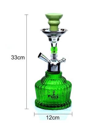 Puff King Hookah Pot Set MATT QT for Flavour Hukka (13 Inches) Green Puff King Hookah Pot Set MATT QT for Flavour Hukka (13 Inches) Green