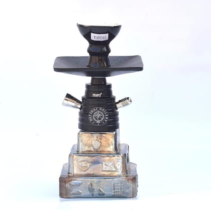 Puff King Glass MYA TUT Hookah Pot Set for Flavour Hukka (Black, 10 Inches) Puff King Glass MYA TUT Hookah Pot Set for Flavour Hukka (Black, 10 Inches)