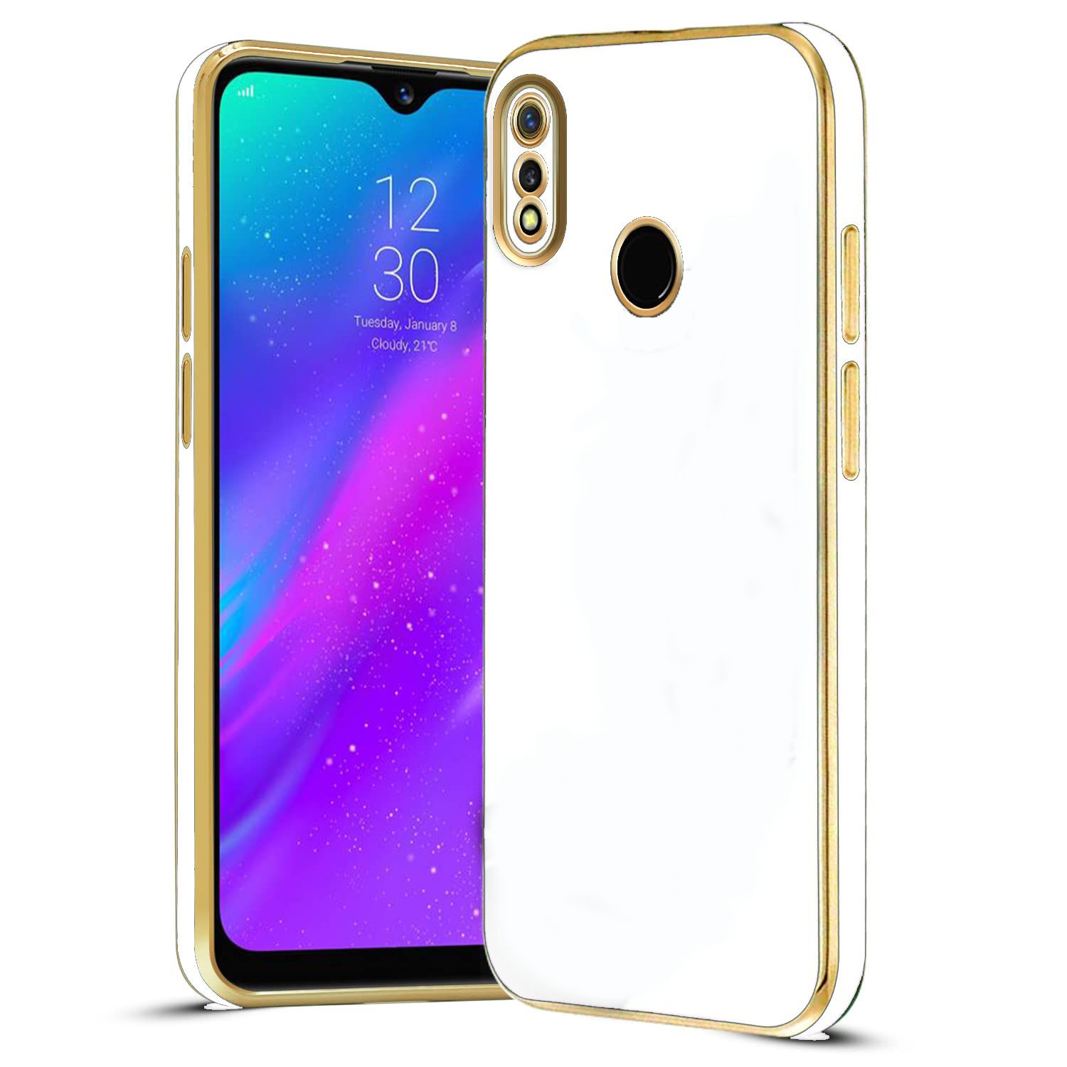 EVerse Luxury 6D Chrome Back Cover Case for Realme 3 Pro | Raised Lips Protection | Camera Protection | Stylish Back Case and Cover