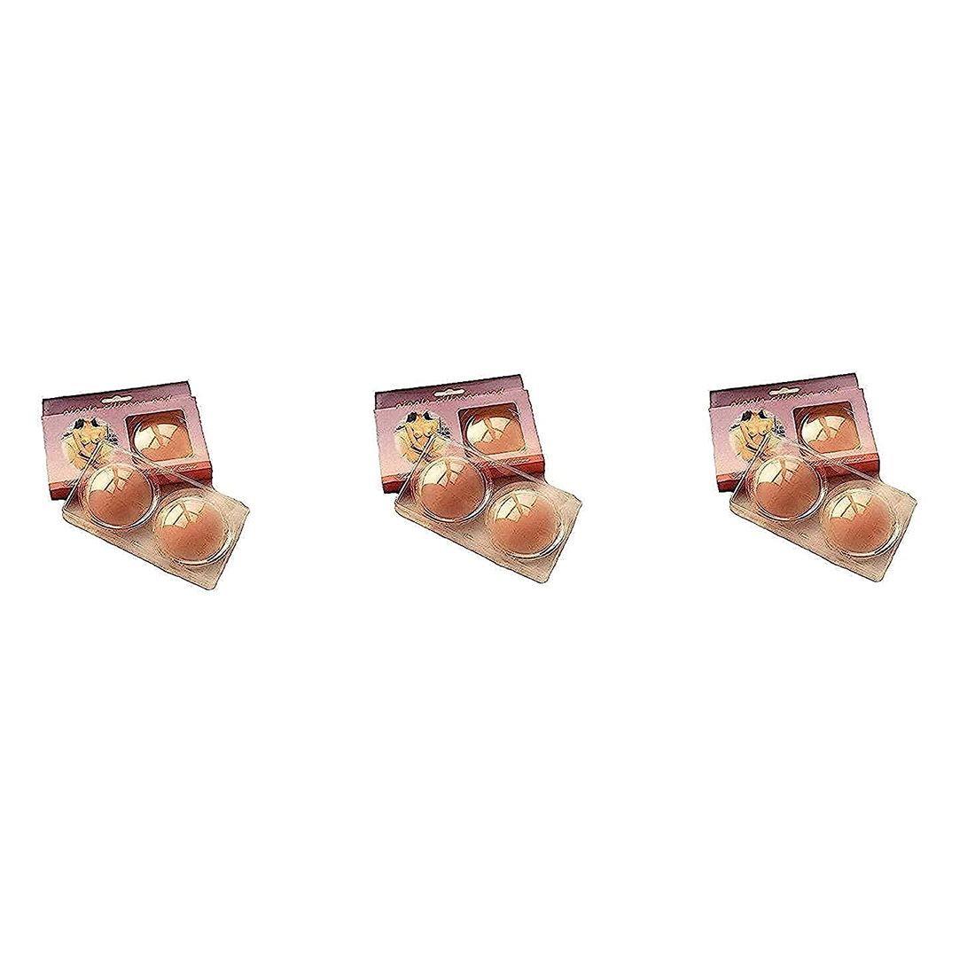 HEMRITU Women's Reusable Nipple Cover - Silicone Nipple Cover Bra Pad - Adhesive Reusable Nipple Pads - Thin Silicone Nipple Cover Pasties Brown