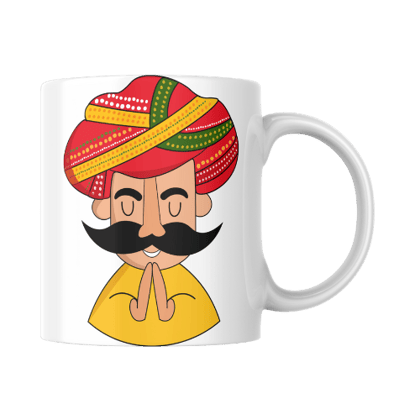 NIRJHARI Printed Mug Rajasthani Art NIRJHARI Printed Mug Rajasthani Art