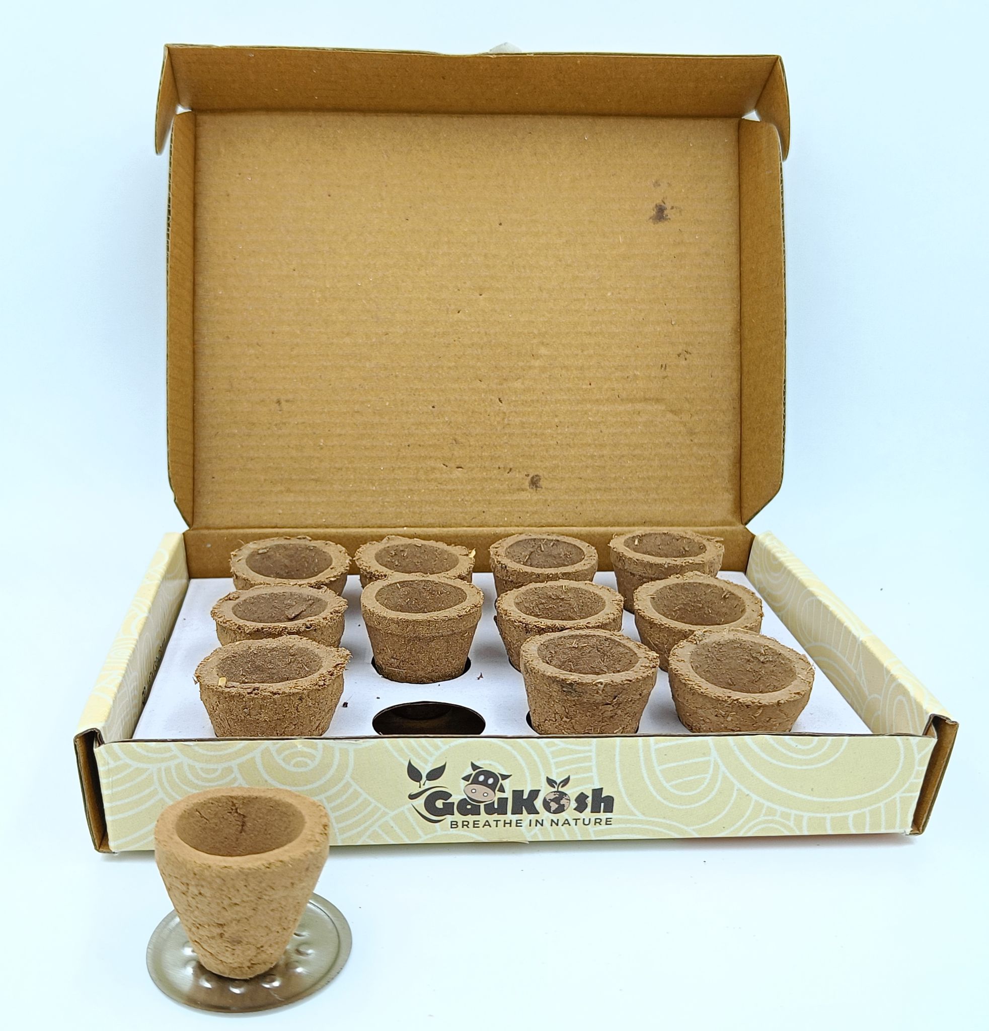 Gaukosh Cowdung Hawan Cup Unfilled/Empty Sambrani Cup Dhoops, (Havan Kund) || Havan Cups for Pooja, Home & Festivals