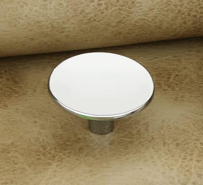 FINITO || Chrome Finish | 4 - Pieces | Cabinet Drawer knob, Cabinet Pull for Office, Chrome Finish, Kitchen Cupboard Handles, Round Furniture Door knob