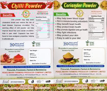 Chilli Powder & Coriander Powder Combo Pack