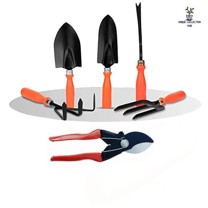 Pruner, Big and Small Trowel, Cultivator, Fork, iWeeder Garden Tool Kit (6 Tools) Pruner, Big and Small Trowel, Cultivator, Fork, iWeeder Garden Tool Kit (6 Tools)