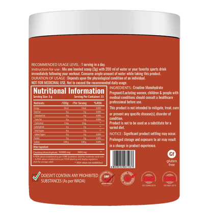 Fitbuy CreaFit - Creatine Monohydrate 250g (Unflavoured) Micronized, Instantized, Tested for Purity, Rapid Absorption, Enhanced Muscle Strength, Muscle Power, Boost Performance, Fuels Muscles, Intense Energy, Support Muscle Mass, 83 Serving