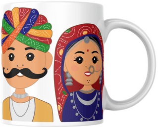 NIRJHARI Printed Mug Rajasthani Couple NIRJHARI Printed Mug Rajasthani Couple