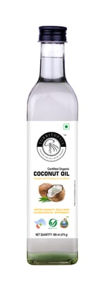 TURRITOPSIS Virgin Coconut Oil Certified Organic Cold Pressed Extracted by Chekku kachi Ghani Wood Pressed Unrefined Pure Natural Cooking Oil 500 ml Pack of 1 TURRITOPSIS Virgin Coconut Oil Certified Organic Cold Pressed Extracted by Chekku kachi Ghani Wood Pressed Unrefined Pure Natural Cooking Oil 500 ml Pack of 1