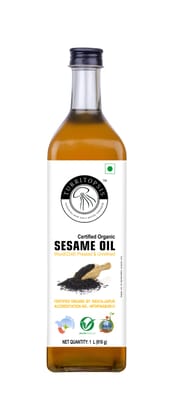TURRITOPSIS Wood pressed Sesame Gingelly (Til) Oil Certified Organic Cold pressed Kachi Ghani Kohlu Chekku Virgin Unrefined Pure Natural Cooking Oil 1 Litre Pack of 1 TURRITOPSIS Wood pressed Sesame Gingelly (Til) Oil Certified Organic Cold pressed Kachi Ghani Kohlu Chekku Virgin Unrefined Pure Natural Cooking Oil 1 Litre Pack of 1
