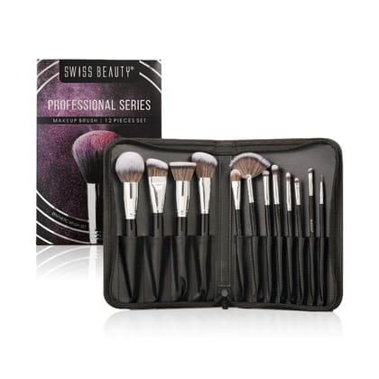 Swiss Beauty Professional Makeup Brush - Set of 12 (12 pcs) Swiss Beauty Professional Makeup Brush - Set of 12 (12 pcs)