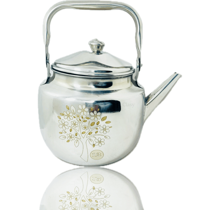 Tea Kettle Stainess Steel 1 Ltr Capacity Laser Printed