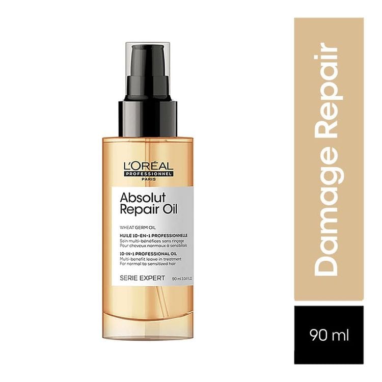 Loreal Professionnel Absolut Repair 10-In-1 Multi-Benefit Hair Serum Oil For Dry And Damaged Hair (90ml)