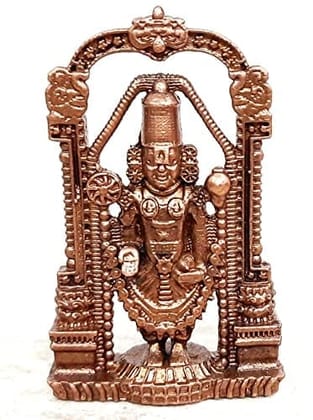 Searchers Paradise - Copper Idols Balaji, 2.3 inches, Copper Handmade 50 Grams, Patina Antique Finish, Pack of 1 Piece