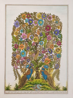 Handmade Kalamkari Painting in Jodhpur School Style