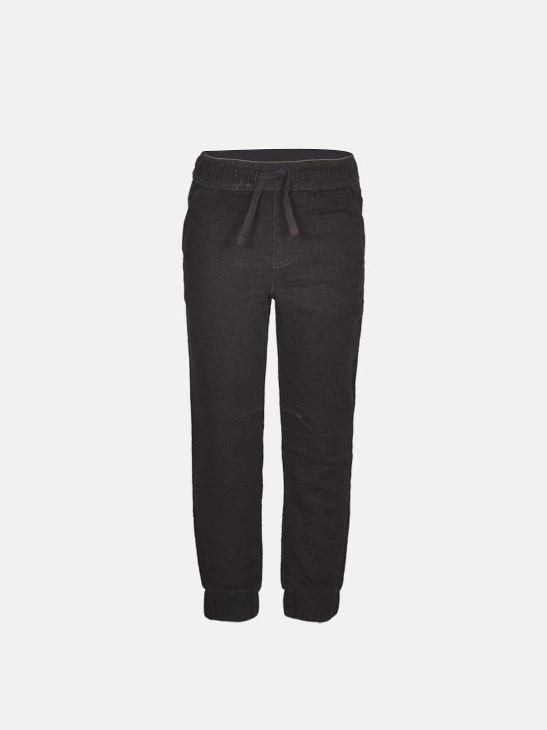 Teen Boys Black Basic Jogger-Pants