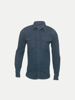 Teen Boys Navy-Blue Full Sleeved Fashion Denim Shirt Teen Boys Navy-Blue Full Sleeved Fashion Denim Shirt