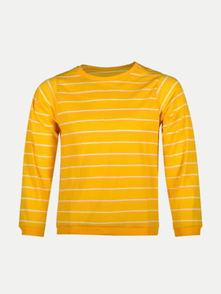 Teen Boys Yellow  Striped Sweatshirt