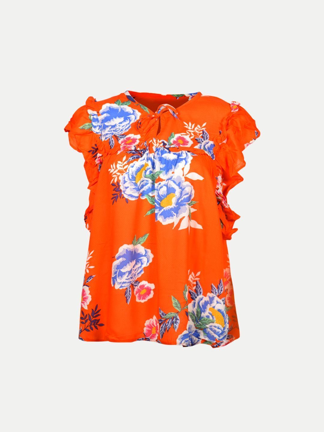 Women Floral Blouse- Red Colour