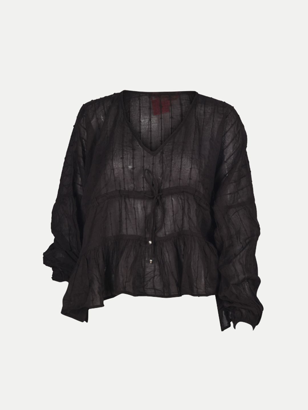 Women Black Peplum Top