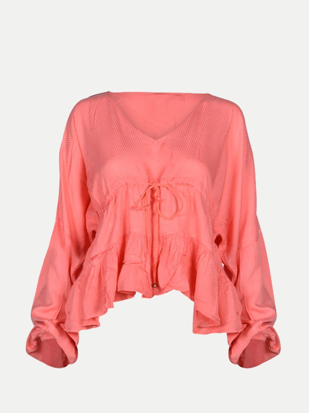Women Pink Peplum Top