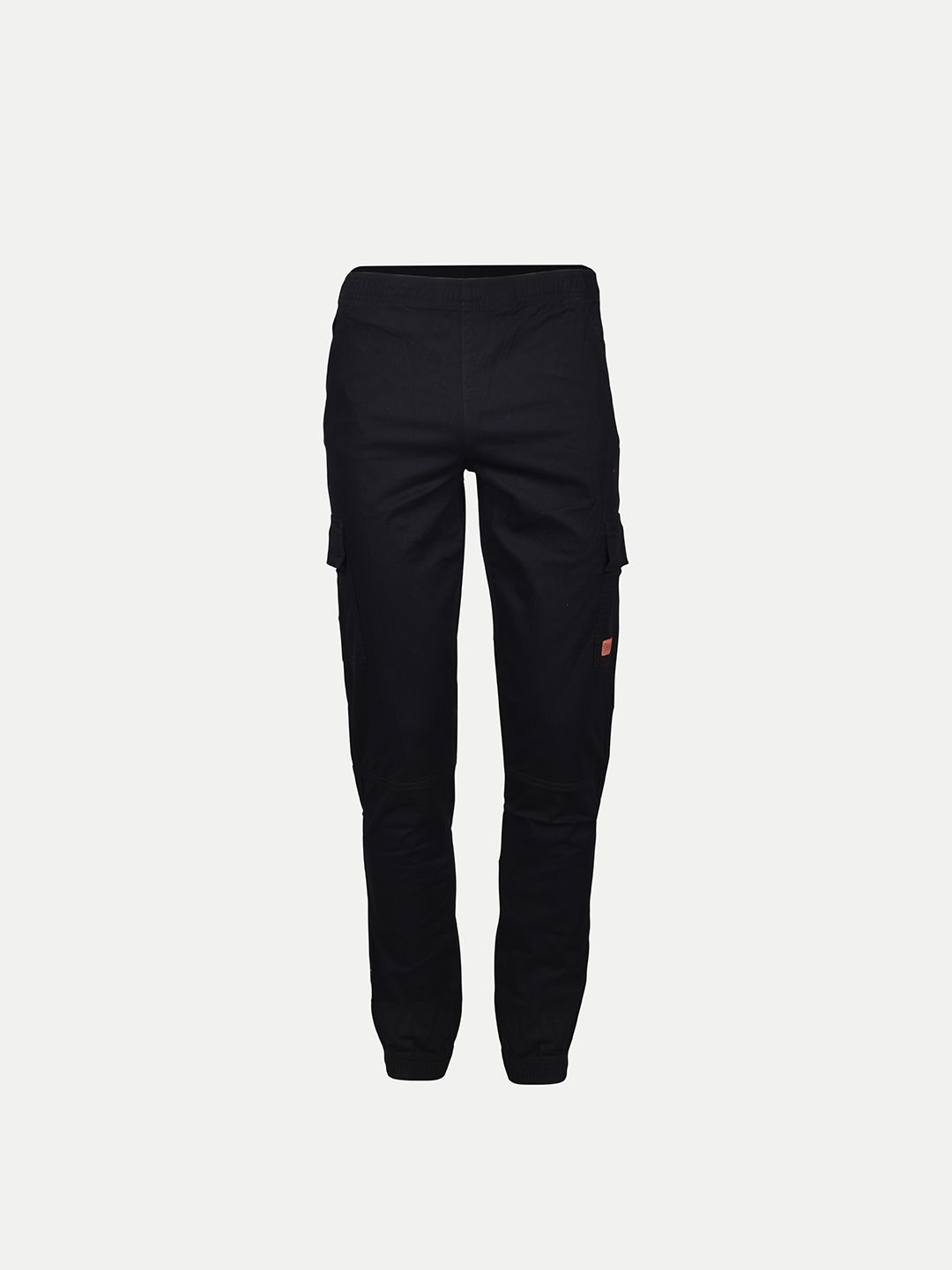 Teen Boys Black Cargo-Joggers
