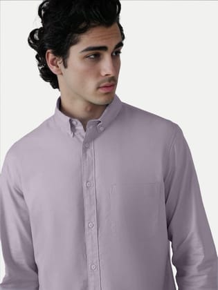 Mens Silver Grey Oxford shirt